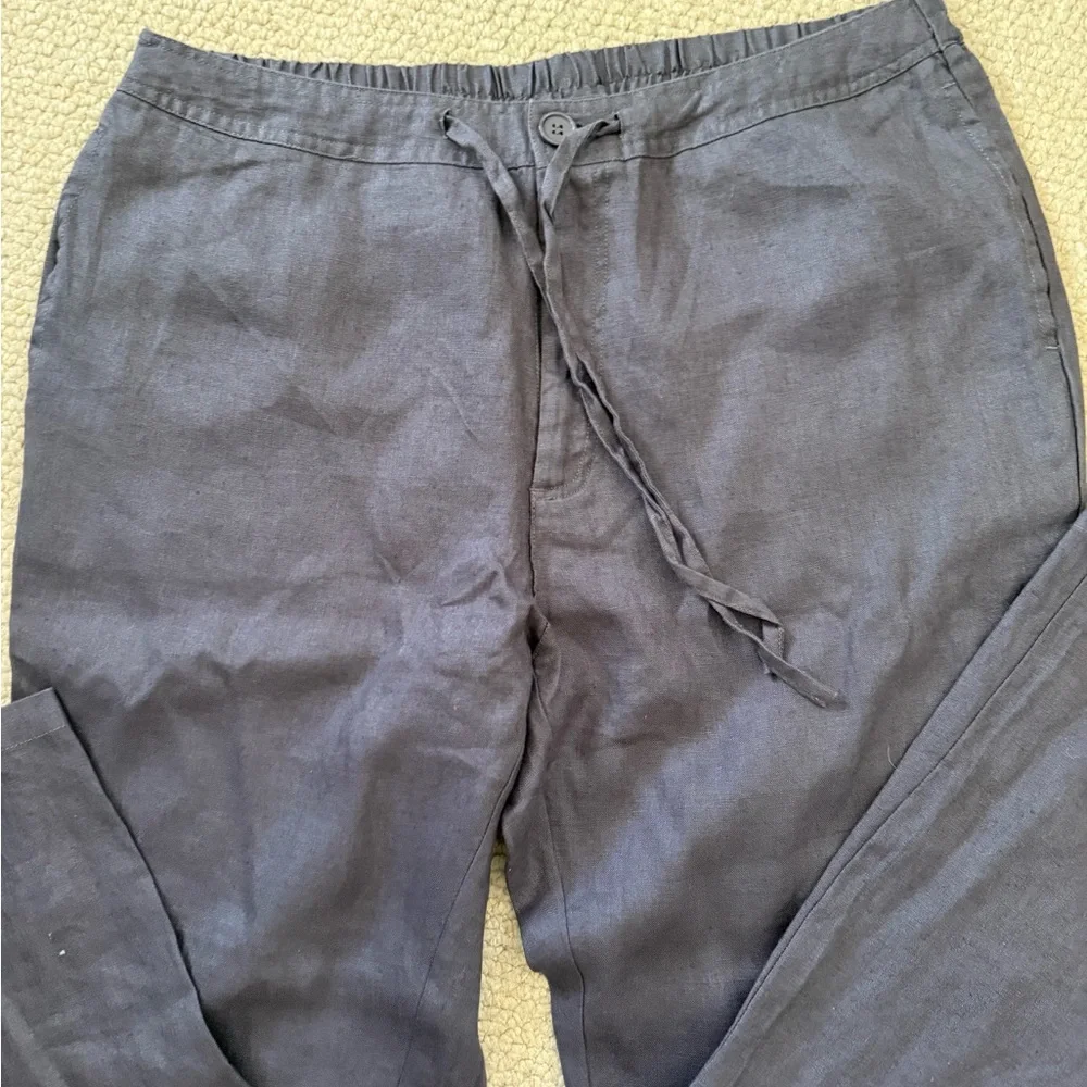 Men's Gray Casual Linen Pants New without Tags